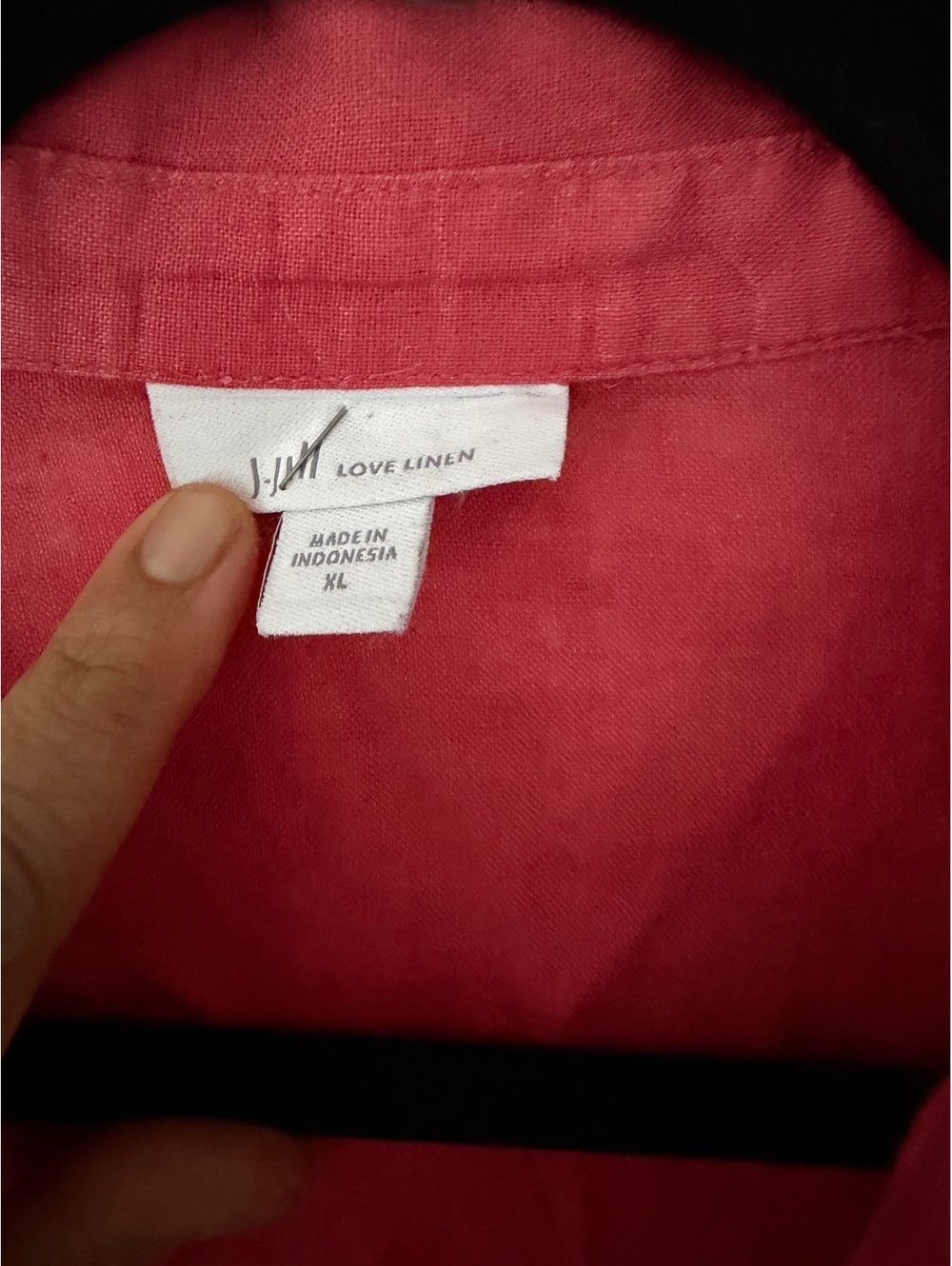 J.Jill Love Linen Red Long Sleeve Linen Tunic Shirt XL Light Brick color - Picture 3 of 7